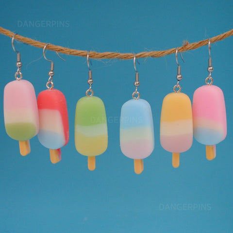 Rounded gradient popsicle earrings :)