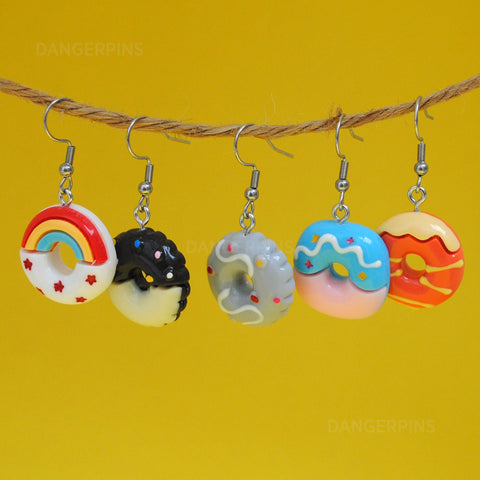 Set of 5 Deluxe Donut earrings