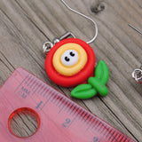 Red & Yellow flower people earrings