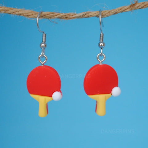 Perfect Ping Pong paddles earrings