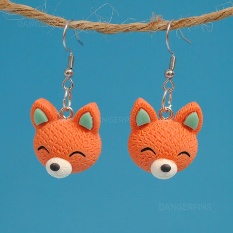 Contented Fox earrings :)