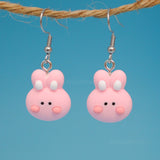 Minimal Pink Bunny earrings