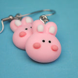 Minimal Pink Bunny earrings