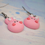 Minimal Pink Bunny earrings