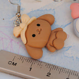 Cute hair bow animals earrings