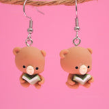 Very well read Bear earrings