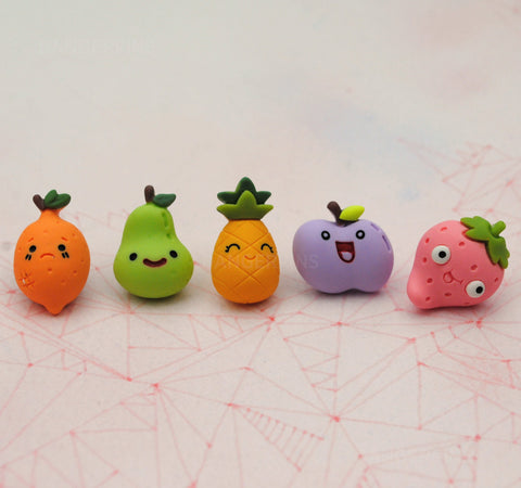 Fruit Feels Family 5 resin pin set