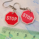 Stop sign earrings - Get outta here