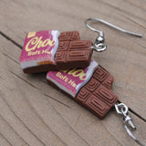 Fancy Posh Chocolate bar earrings