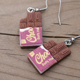 Fancy Posh Chocolate bar earrings