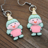 Birthday party tantrum girl earrings