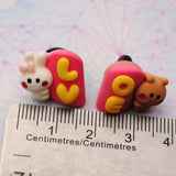 Bunny Bear love letters - resin pin set