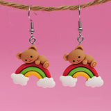 Laura & Annie rainbow riders earrings