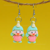 Birthday party tantrum girl earrings