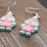 Birthday party tantrum girl earrings