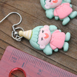 Birthday party tantrum girl earrings