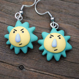 Grumpy Green suns earrings