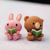 Story time Bunny Bear resin pin set