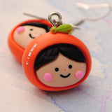 Mrs Apricot Noggin earrings