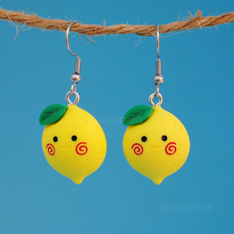 Rosy cheek lovely lemon lads earrings