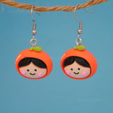 Mrs Apricot Noggin earrings