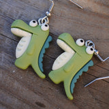 Fierce & Scary Crocodiles earrings