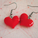 Small Valentine hearts earrings