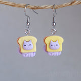 Small Bread Cat earrings