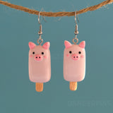 Pigsicle Popsicle Pigs earrings