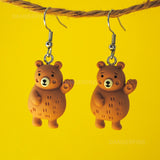 Friendly Chonk Bear earrings