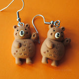 Friendly Chonk Bear earrings