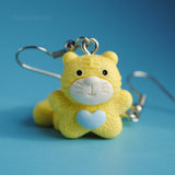 Custard the Love Cat earrings