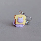 Small Bread Cat earrings