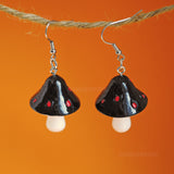 Large Poison Mushroom earrings