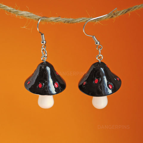 Large Poison Mushroom earrings