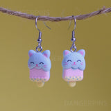 Kitten popsicle earrings