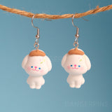 Arnold the art critc dog earrings