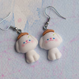 Arnold the art critc dog earrings