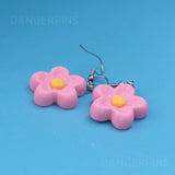 Pretty Pink Polka petals earrings