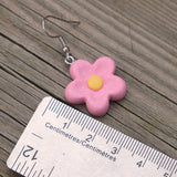 Pretty Pink Polka petals earrings