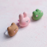 Bear Bunny Frog resin pin set