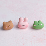 Bear Bunny Frog resin pin set