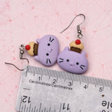 Susan the Cupcake Kitten earrings