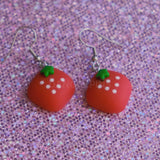 2 pairs of Strawberry angles earrings - Red & Pink