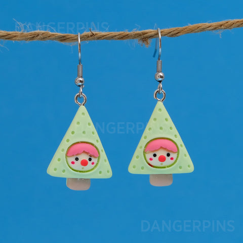 Creepy Clowns Hiding in a Tree earrings