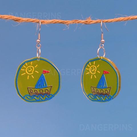 Doodle Dream Boats earrings