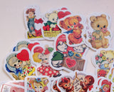 90 Retro Vintage Bear Americana paper stickers