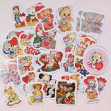 90 Retro Vintage Bear Americana paper stickers