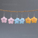 3 pairs of cute stars earrings