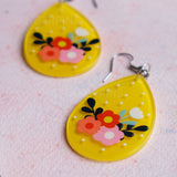 Large Sunshine Flower Drops earrings